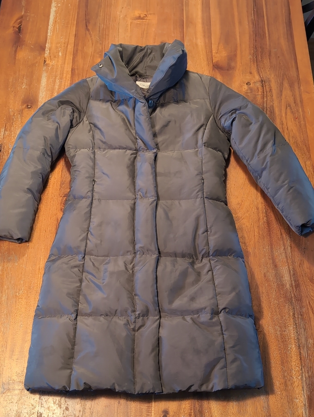 Women’s Calvin Klein Quilted Long Puffer Coat - Dark Gray